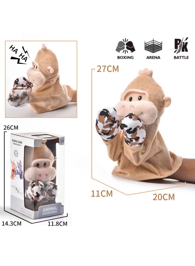 New And Unique Interactive Hand Puppet Toys, Glove Performance Puppets, Voice-Making Finger Puppets (Boxing Monkey)  - Image 2