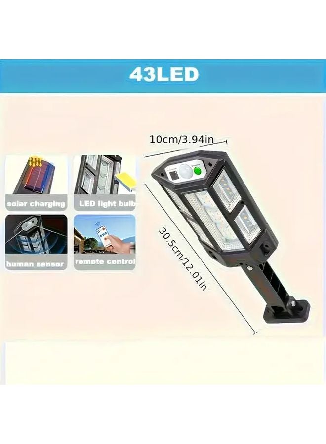 4pcs Smart Sensor Solar Wall Lights 6500K 3 Modes Outdoor Garden Patio - Image 3