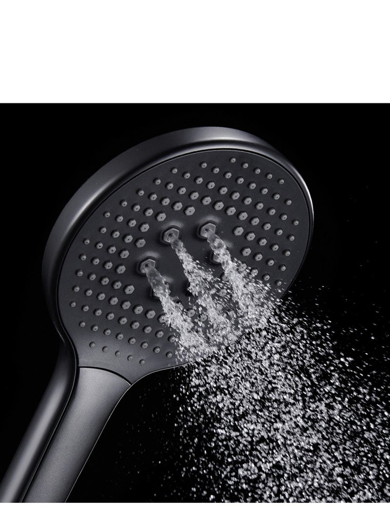 SYOSI High-Pressure Shower Head with Handheld, 3 Mode Spray Showerhead, 5 Inch Large Face, Black Handheld Shower Head, Adjustable Shower Bracket Holder  - Image 3
