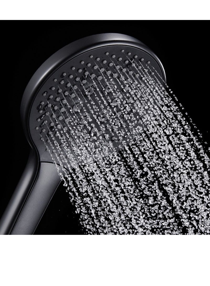 SYOSI High-Pressure Shower Head with Handheld, 3 Mode Spray Showerhead, 5 Inch Large Face, Black Handheld Shower Head, Adjustable Shower Bracket Holder  - Image 4
