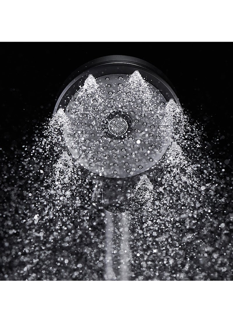 SYOSI High-Pressure Shower Head with Handheld, 3 Mode Spray Showerhead, 5 Inch Large Face, Black Handheld Shower Head, Adjustable Shower Bracket Holder  - Image 2