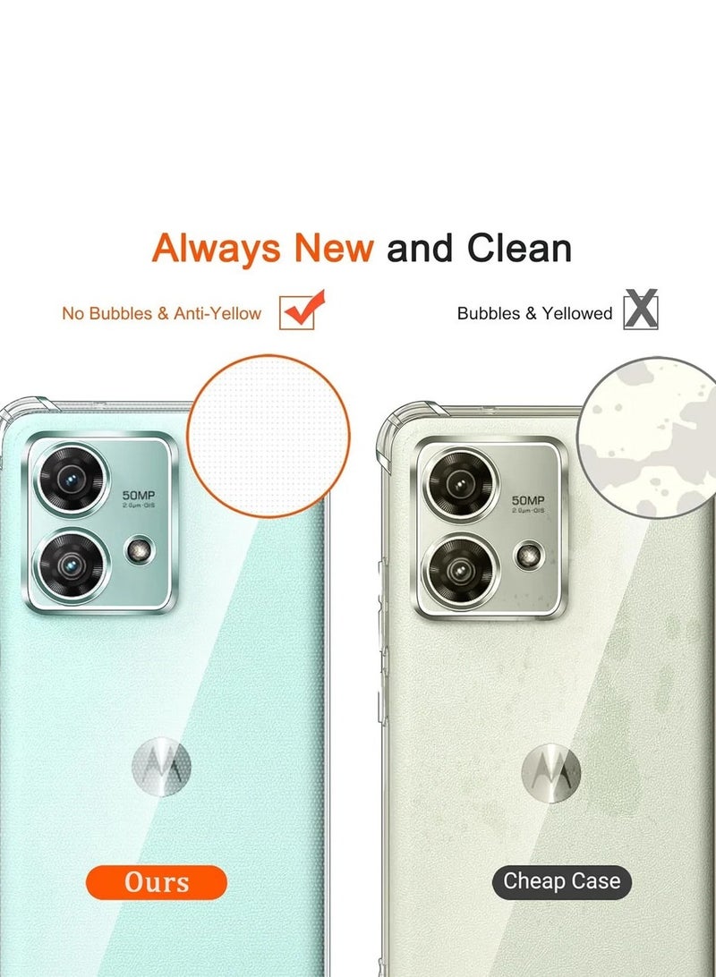 Techie Motorola Moto G84 TPU Bumper Corner Case with Camera Lens Protection Transparent Protective Back Cover - Image 5