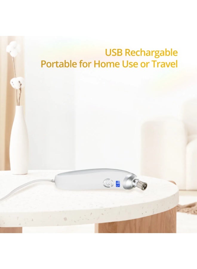 High-End 9-Head Wireless Diamond Microdermabrasion Beauty Device Rechargeable Portable Pore Cleaner Blackhead Remover Exfoliating Facial Care Tool - Image 4