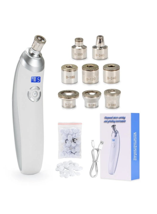 High-End 9-Head Wireless Diamond Microdermabrasion Beauty Device Rechargeable Portable Pore Cleaner Blackhead Remover Exfoliating Facial Care Tool - Image 1