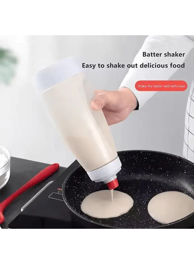 Transparent 1000ml Manual Cake Mixer For Baking Cookies With Easy Squeeze Design - Image 4