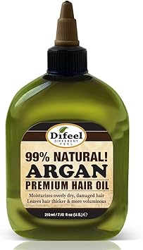 difeel Difeel Premium Natural Hair Oil Argan Oil Moisturizes Dry Hair Smoothes Hair Follicles Leaves Hair Thicker Softer Silkier 235 ml - Image 1