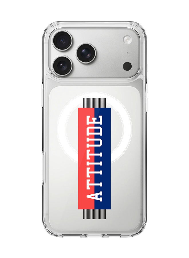 Stylizedd Classic Clear MagSafe Case for iPhone 17 Pro Max , Hybrid Soft Case Flexible Edges Anti Drop TPU PC Gel Thin Transparent Cover [ Designed for iPhone 17 Pro Max ] - Attitue