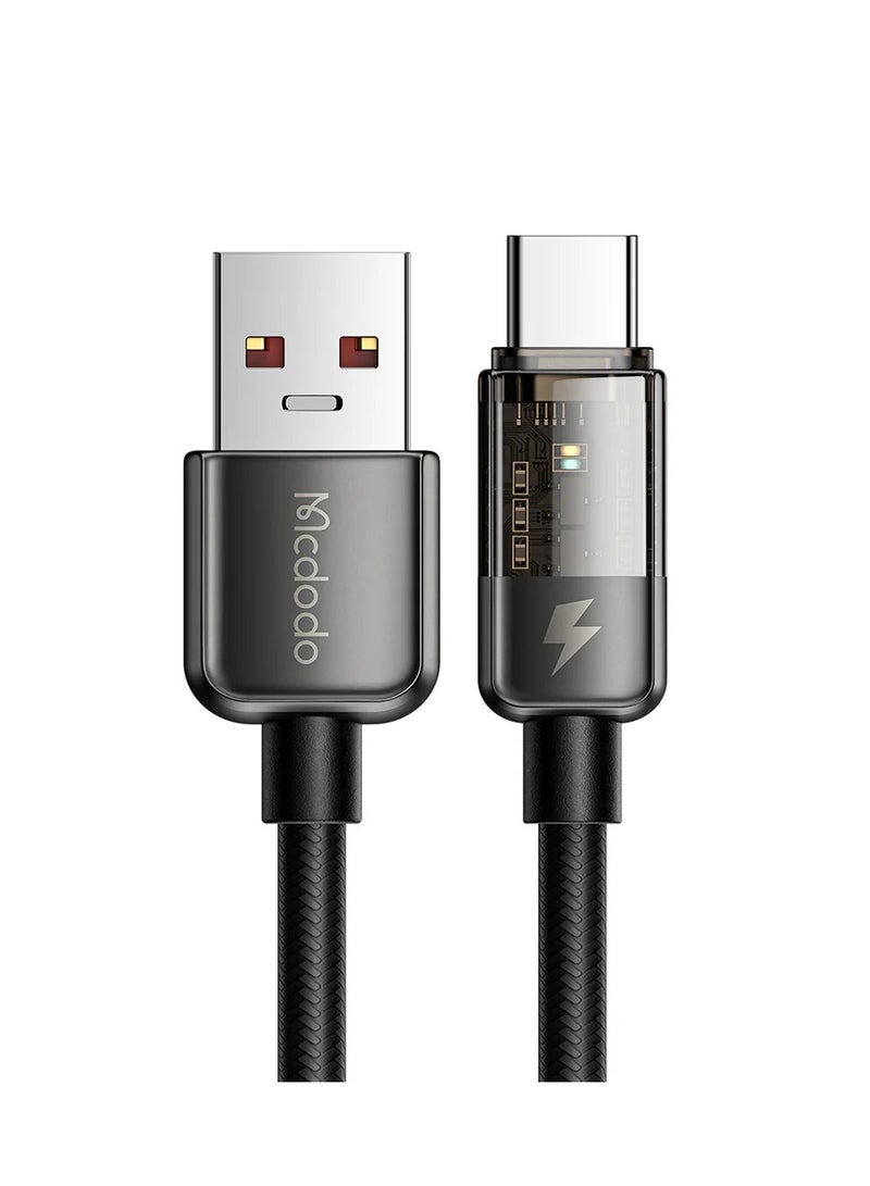 Mcdodo CA3150 Auto Power Off 6A Type-C Super Charge Transparent Data Cable 1.2m - Image 1