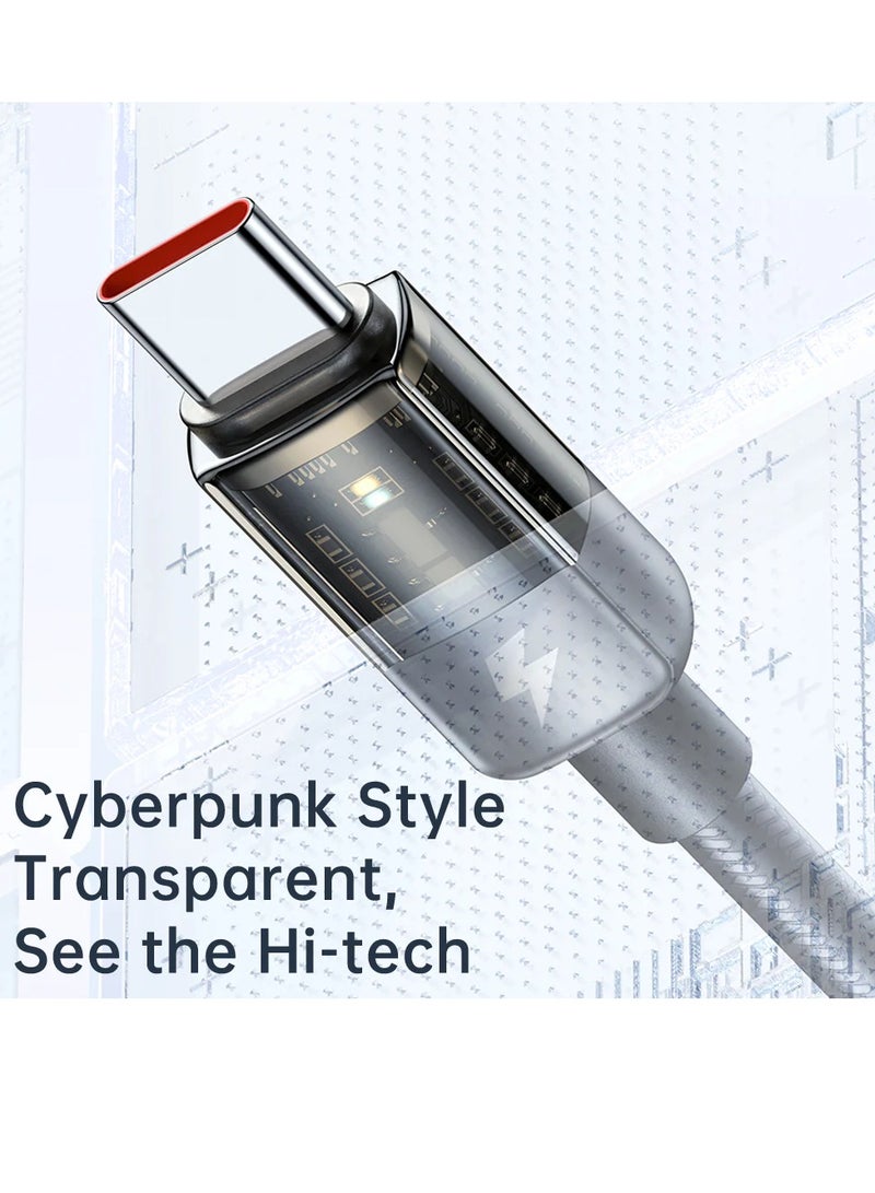 Mcdodo CA3150 Auto Power Off 6A Type-C Super Charge Transparent Data Cable 1.2m - Image 4