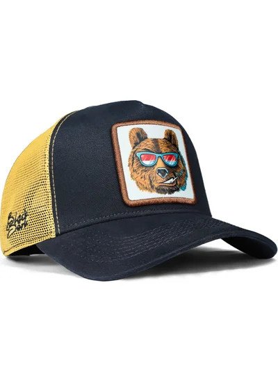 Black Börk Navy Blue-Yellow Hat