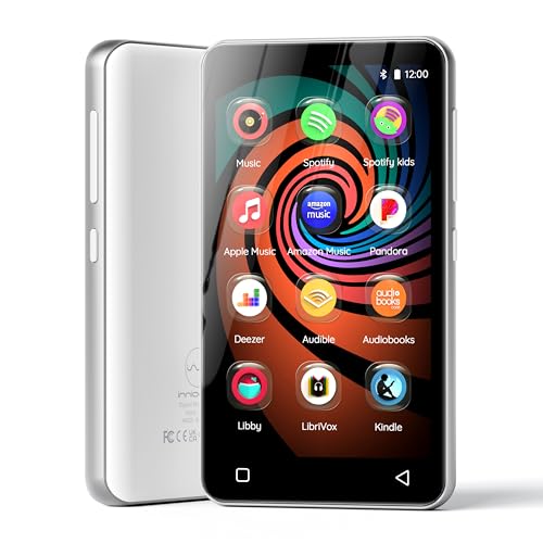 Innioasis MP3 Player with Bluetooth and WiFi, 160GB MP3 Player with Spotify for Kids, 4" Touch Screen Android MP3 MP4 Player with Pandora,Amazon Music,Audible,Libby,Audiobooks(White) - Image 1