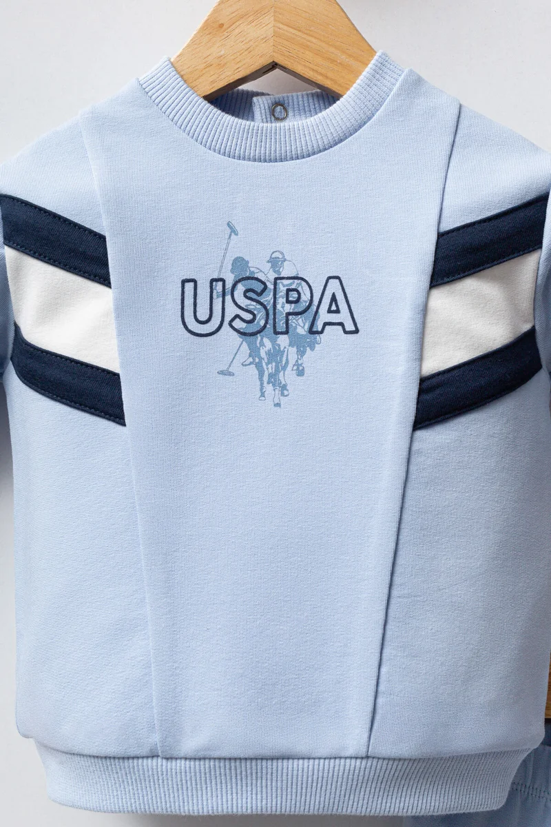 يو اس بولو اسن طقم يو إس بولو للأولاد الصغار (قطعتان) باللون الكحلي