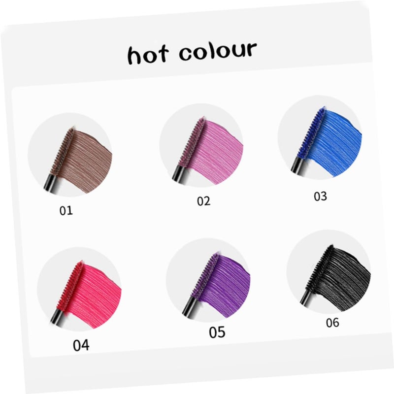 CANIGHT 6PCS Colorful Waterproof Mascara Set Curling and Smudge-proof Eyelash Makeup for Ladies - Image 5