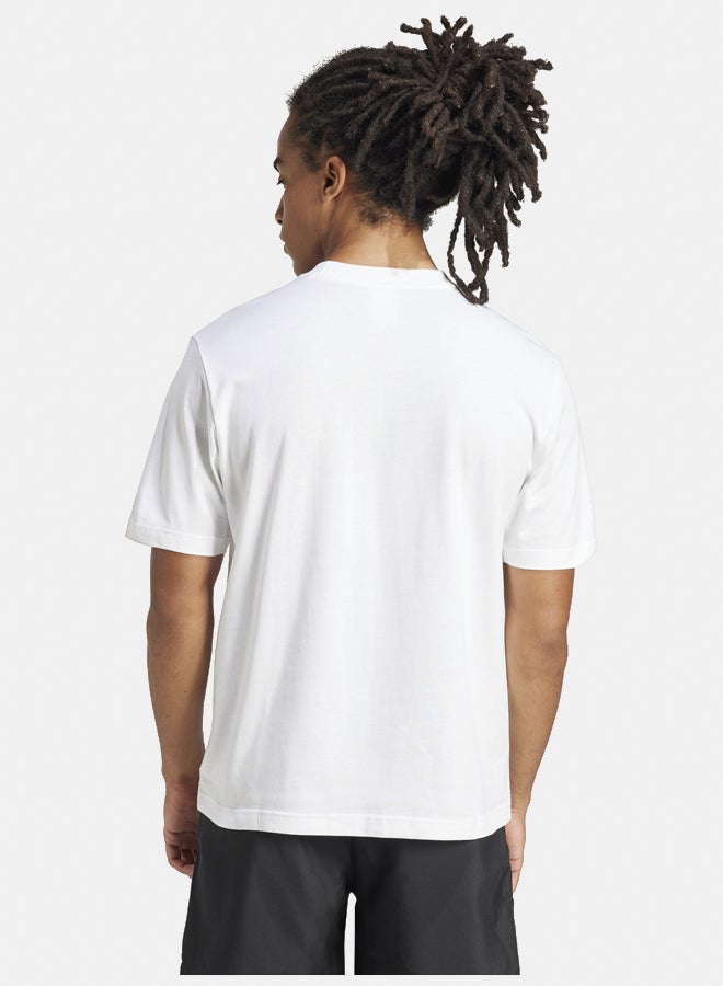 Adidas Essentials Small Logo Single Jersey T-Shirt  - Image 4
