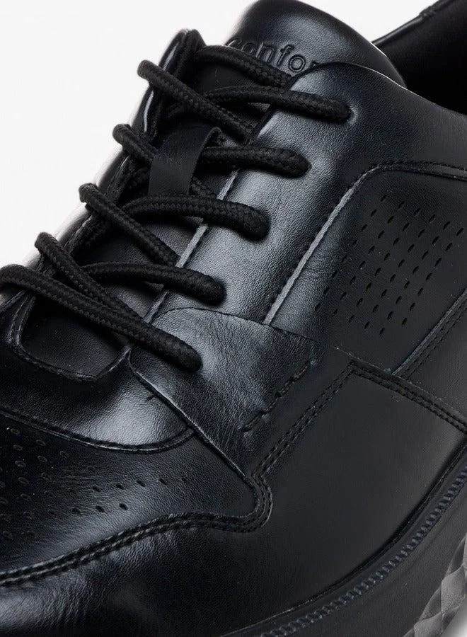 Le Confort Perforated Sneakers with Lace-Up Closure