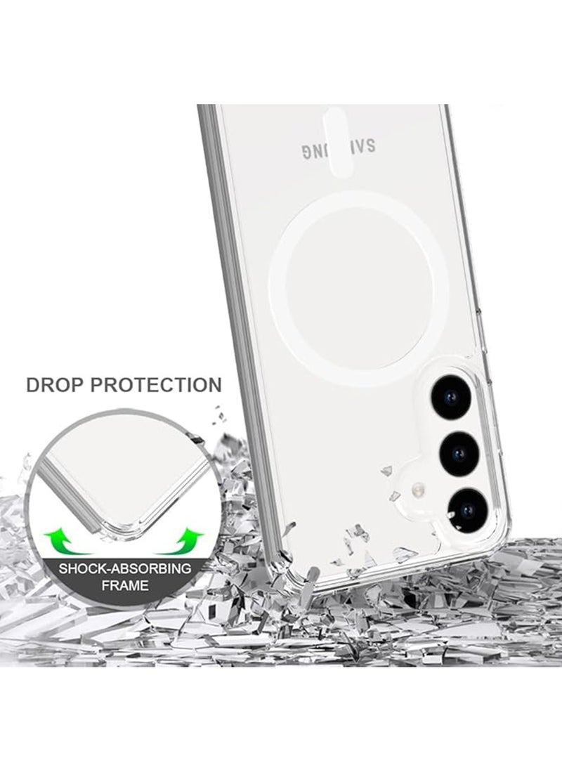 X-level - Case for Samsung Galaxy S24 FE 5G 2024, Magnetic Cover Compatible with MagSafe, Hard Back Slim Shockproof Bumper, Support Wireless Charging - Image 1