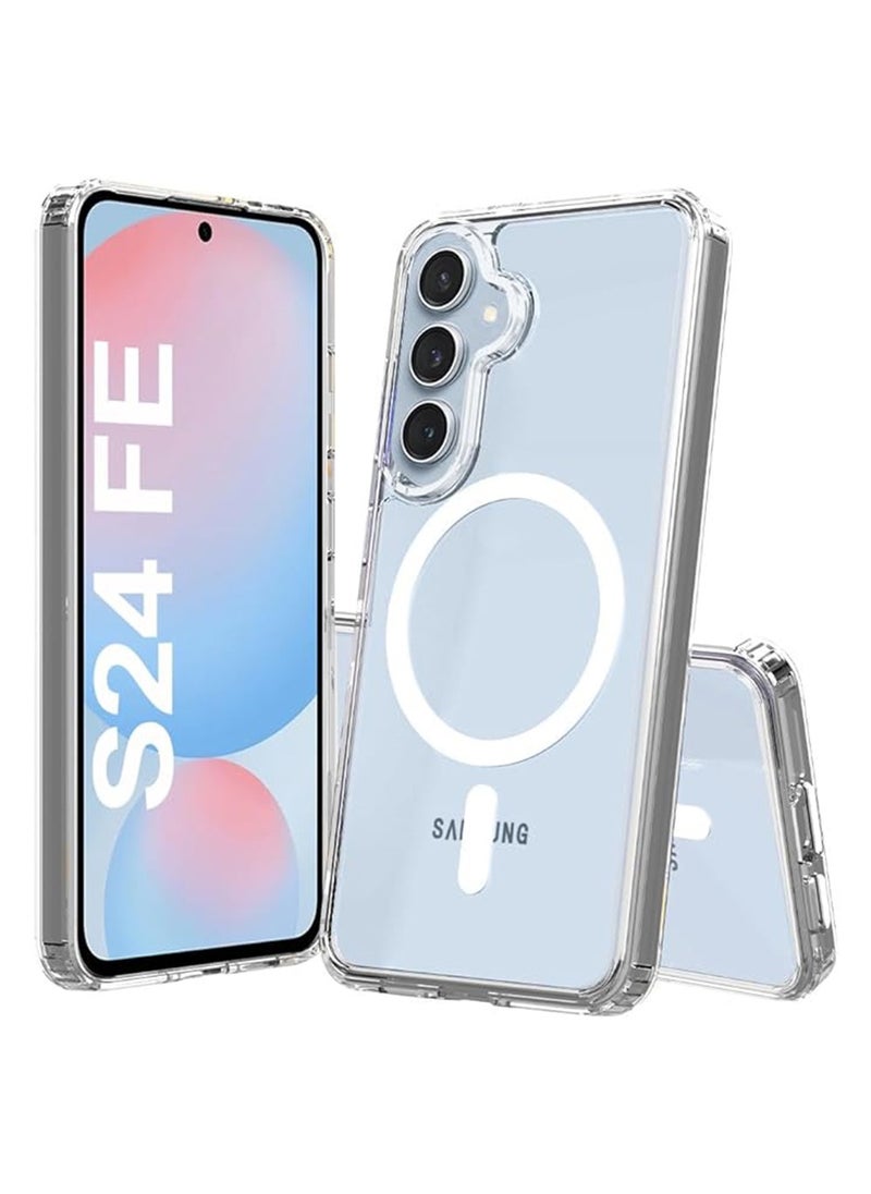 X-level - Case for Samsung Galaxy S24 FE 5G 2024, Magnetic Cover Compatible with MagSafe, Hard Back Slim Shockproof Bumper, Support Wireless Charging - Image 1