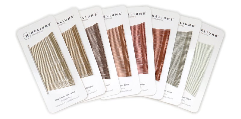 Heliums Bobby Pins - Metallic Matte Gray - 2 Inch Wavy Hair Pins, Color Matched for Grey and Silver Hair, 48 Count - Image 3