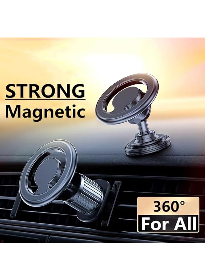 Green Tiger Car Magnetic Phone Holder - Rotatable Metal Navigation Bracket, D19 (Black) - Image 2