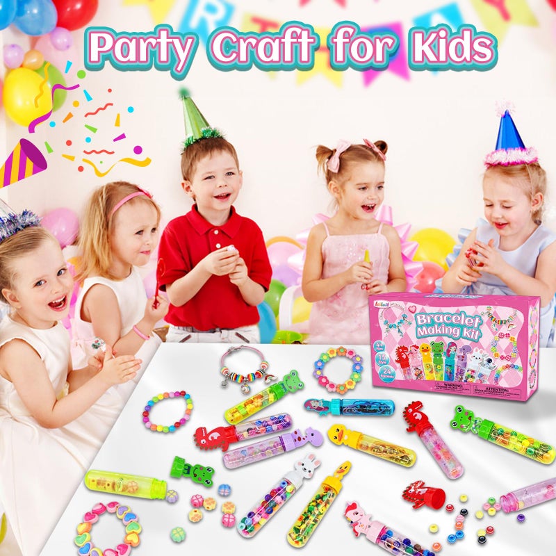 leitait 24 Pack Bracelet Wands,Charm Bracelet Jewelry Making Kit,Arts Crafts for Kids,Unicorn Party Favors Supplies,Goodie Bags Stuffers,Classroom Prizes,Birthday Gifts for Girls Ages 4-8 Years Old - Image 3