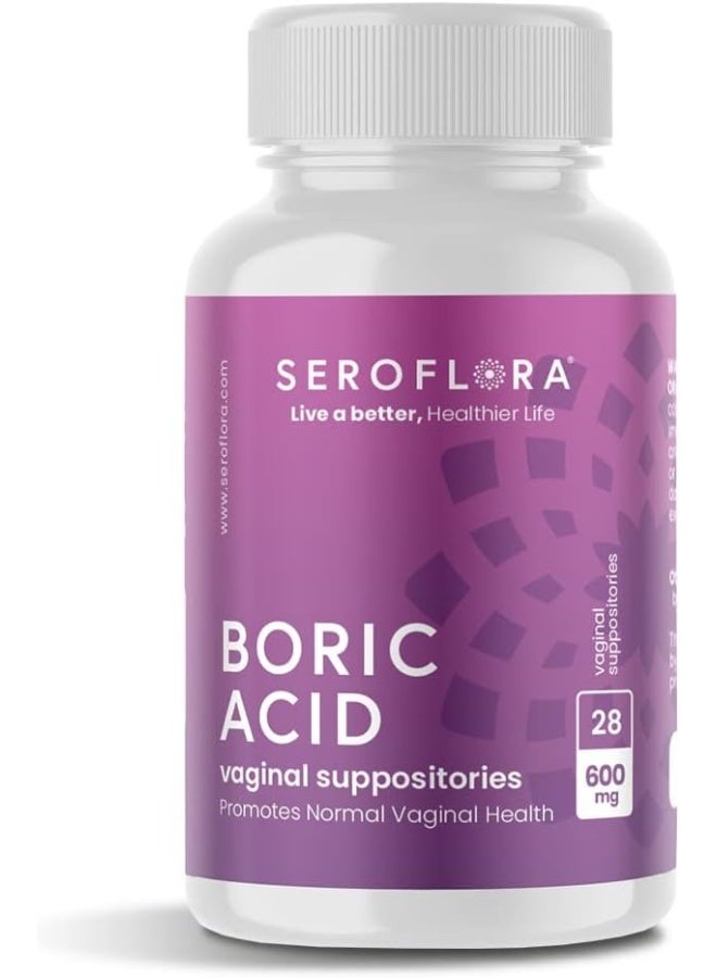 seroflora حمض البوريك 600 ملغ 28 تحميلة - Image 1