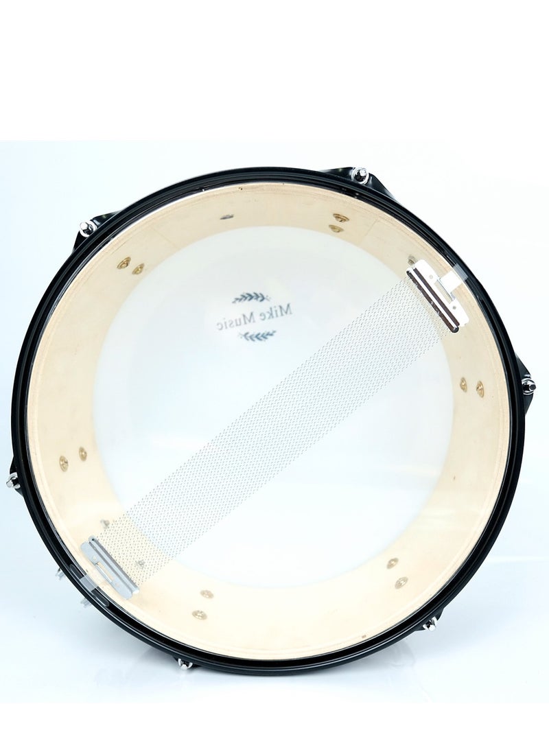 Mike Music 14 x 5.5 Inches Wine Red Snare Drum with Stand by Mike Music - Ideal for Beginners and Professional Drummers  - Image 3