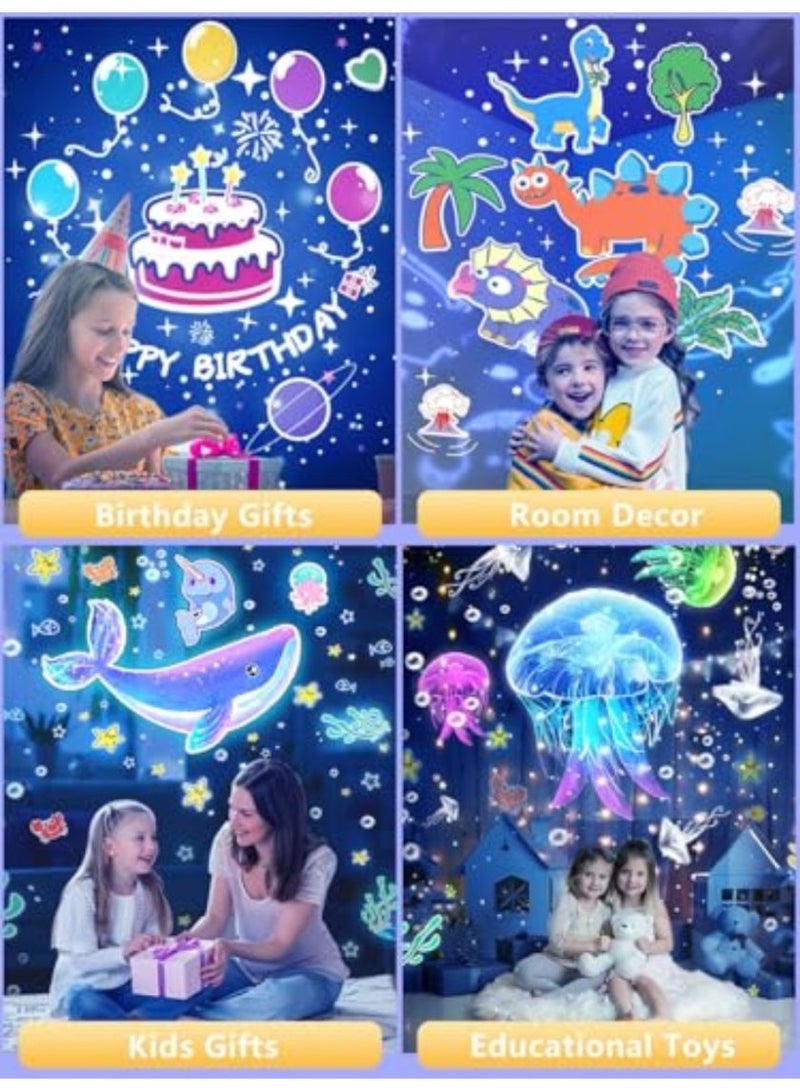Yalla Pick 21 Film Sets Kids Night Light Projector, Crown Shape Star Projector with 360° Rotation, 3 Brightness Levels and Soothing Music, Kids Birthday Gift Projector Light, Bedroom Atmosphere Lamp for Boys and Girls - Image 4