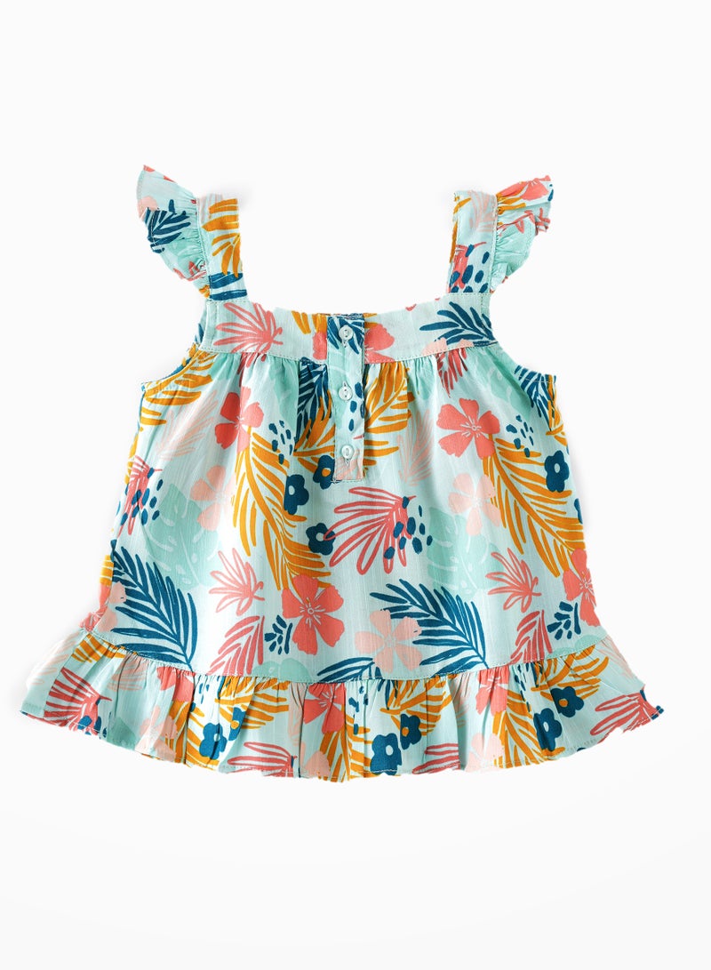 جيلين بلوزة بناتي من الفيسكوز بنمط ربيعي مريح وأنيق - Image 1