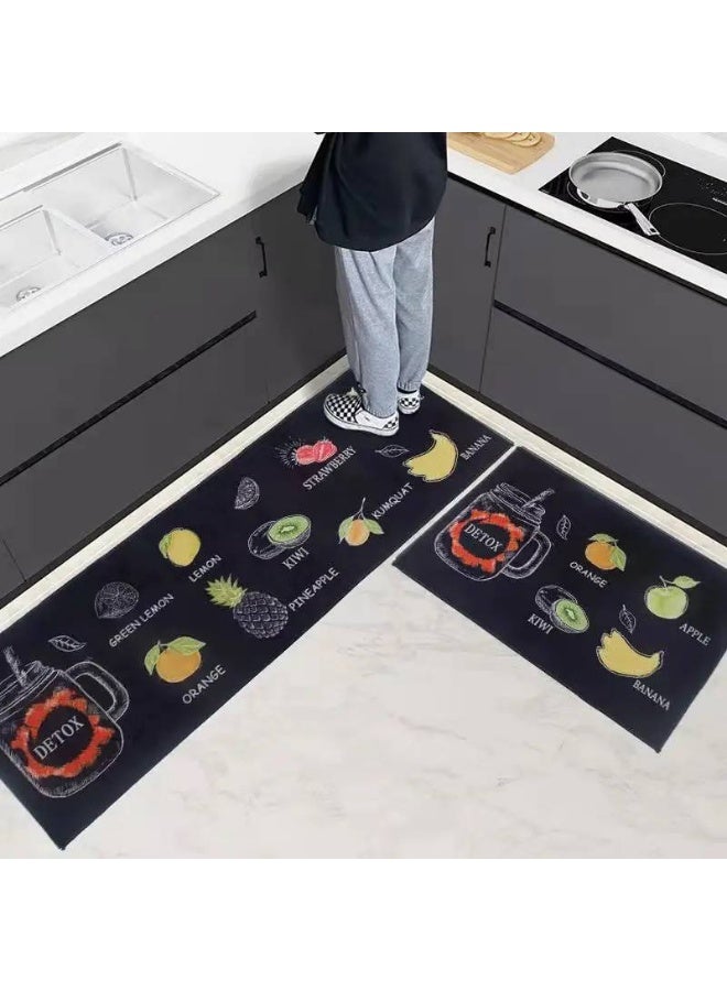 "Anti-Fatigue, Non-Slip, and Waterproof Kitchen Mat – Comfortable Standing Floor Rug, Stain-Resistant & Easy-to-Clean Door Mat, Absorbent Bathroom Mat Set (2 Pieces) – Various Designs & Colors" - Image 1