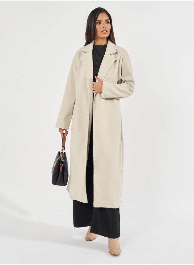 Styli - Regular Fit Midi Belted Wool Like Coat - Image 1