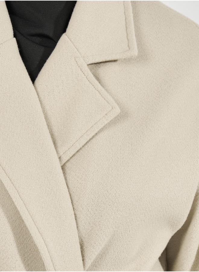 Styli - Regular Fit Midi Belted Wool Like Coat - Image 1
