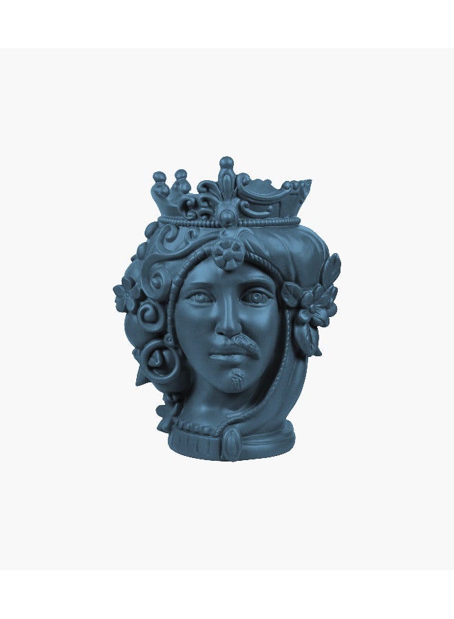 Baci milano Teste Matte Head Couple - Polyresin Dark Blue 38Cm 