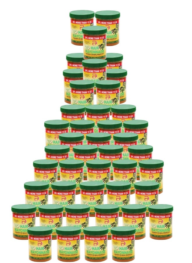 PYRON 44 Pieces Hair Mayonnaise Treatment for Weak & Damaged Hair with Olive Oil 500grams  - Image 1