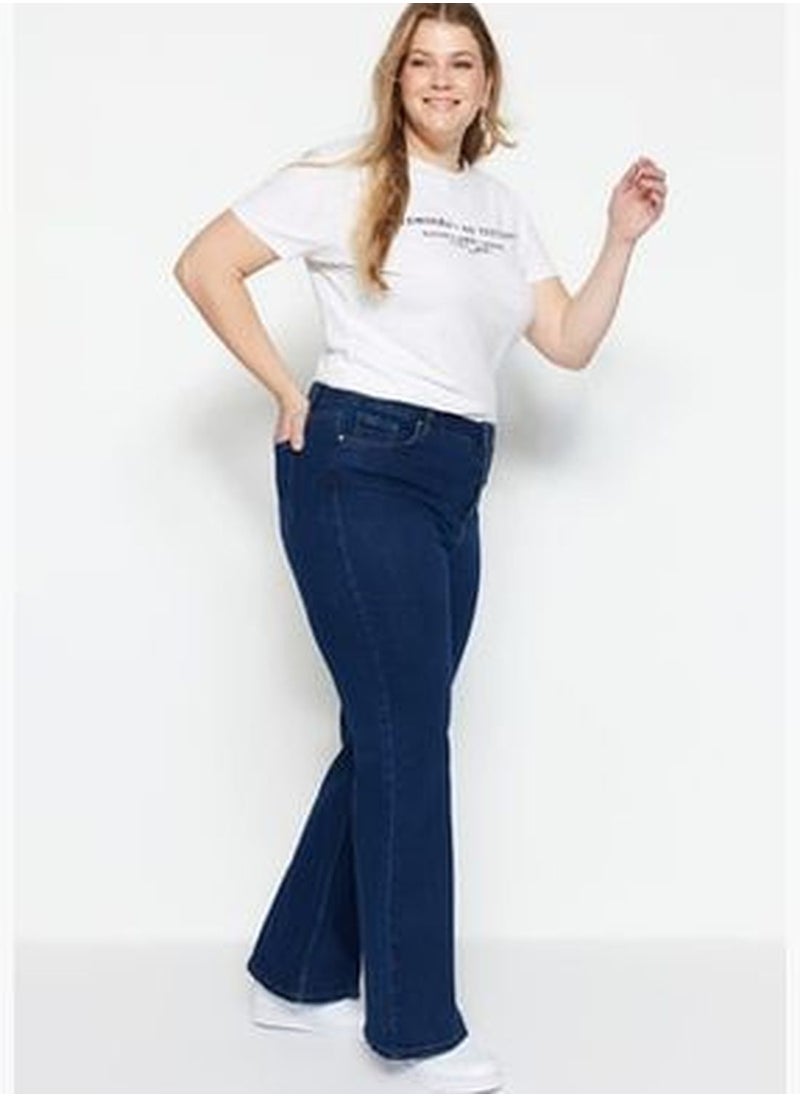 trendyol Indigo High Waist Flare Jeans  - Image 3