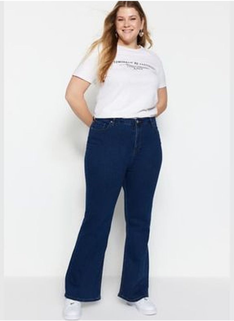 trendyol Indigo High Waist Flare Jeans  - Image 1