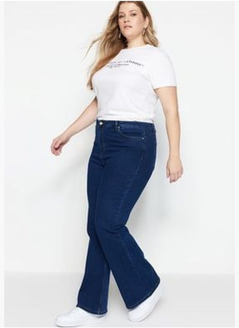 trendyol Indigo High Waist Flare Jeans  - Image 2