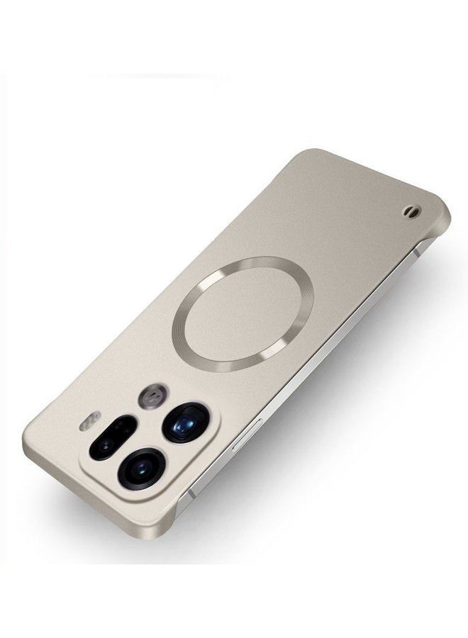 لحافظة Oppo Find X9 Pro، حماية عدسة الكاميرا، فائقة النحافة، بدون حواف، تدعم الشحن اللاسلكي، غطاء Oppo Find X9 Pro 5G واقي من الصدمات ومغناطيسي بلون موحد - Image 2