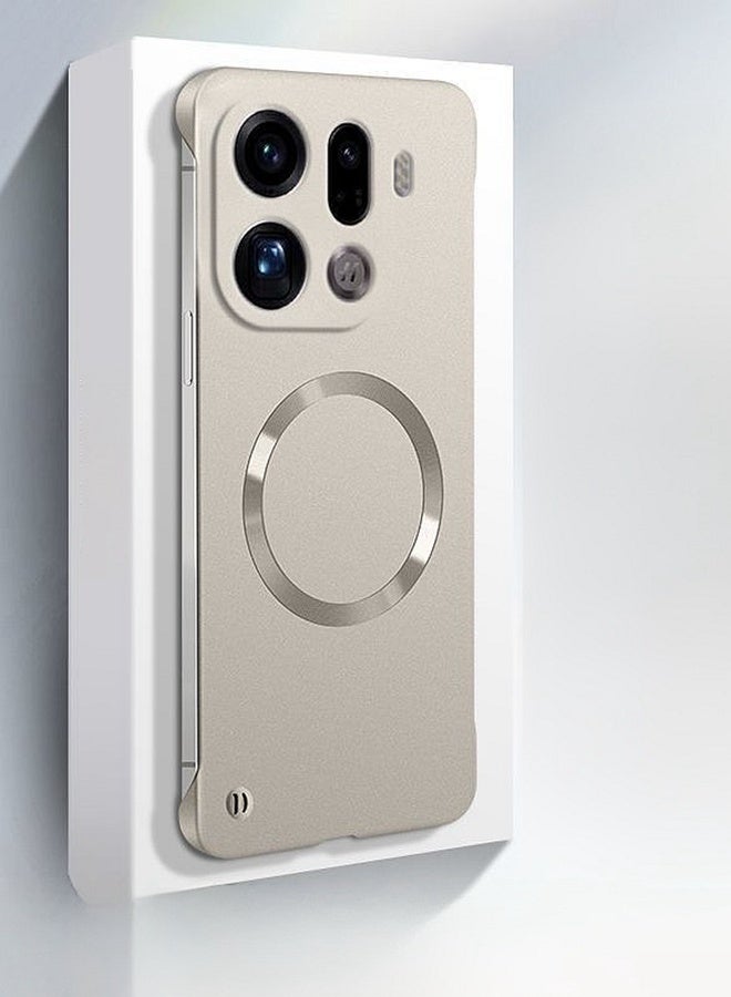 لحافظة Oppo Find X9 Pro، حماية عدسة الكاميرا، فائقة النحافة، بدون حواف، تدعم الشحن اللاسلكي، غطاء Oppo Find X9 Pro 5G واقي من الصدمات ومغناطيسي بلون موحد - Image 1