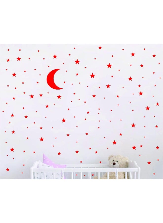 JURUOXIN Moon and Stars Wall Decal Vinyl Sticker for Kids Boy Girls Baby Room Decoration Good Night Nursery Wall Decor Home House Bedroom Design  - Image 1