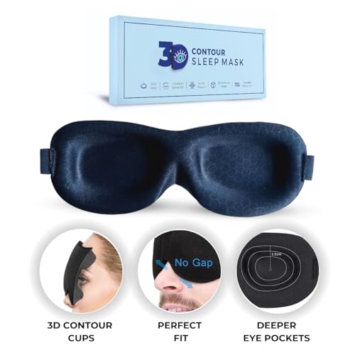 Samadhaan Fabric Eye Mask For Sleeping With Adjustable Strap 3D Contour Sleeping Mask For Men Women Sleep Mask Blind Fold Eye Cover Total Blackout Sleeping Eye Mask Blindfold For Sleeping, Pack Of 2 - Image 4