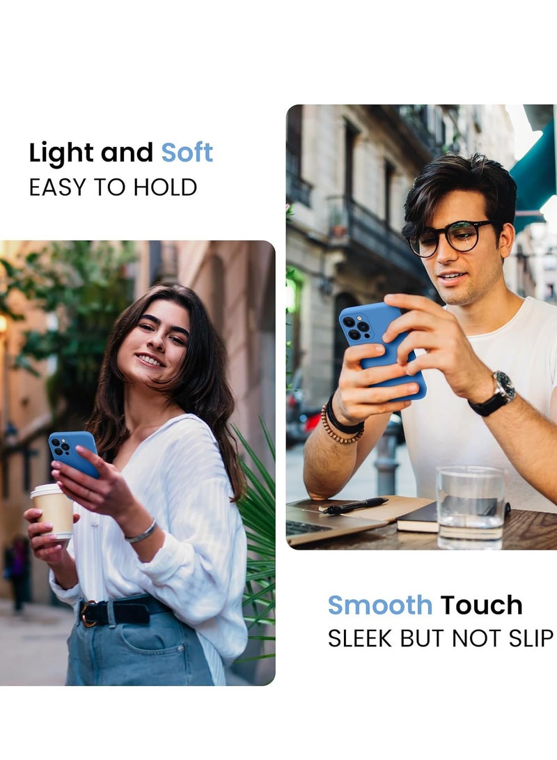 ELTRAZONE Designed for iPhone 15 Pro Max Case, Silicone Upgraded [Camera Protection] for iPhone 15 ProMax Case with [2 Screen Protectors], Anti-Scratch Microfiber Lining, 6.7 inch, Blue - Image 2