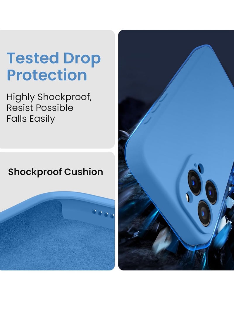 ELTRAZONE Designed for iPhone 15 Pro Max Case, Silicone Upgraded [Camera Protection] for iPhone 15 ProMax Case with [2 Screen Protectors], Anti-Scratch Microfiber Lining, 6.7 inch, Blue - Image 4