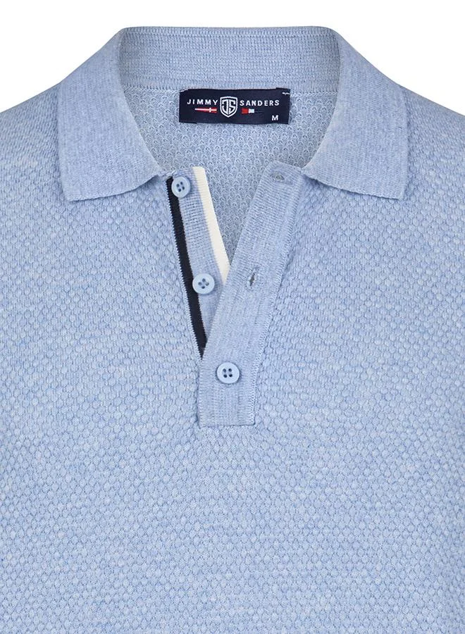 JIMMY SANDERS Tricot 100% Cotton Polo Shirt Short Sleeve