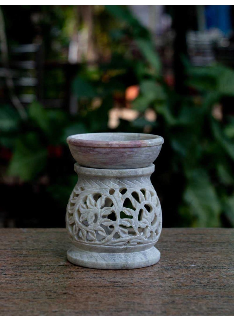 Kishore Arts Kishore Arts Filigree Stone Aroma Oil Diffuser Lamp for Home Decor  - Image 1