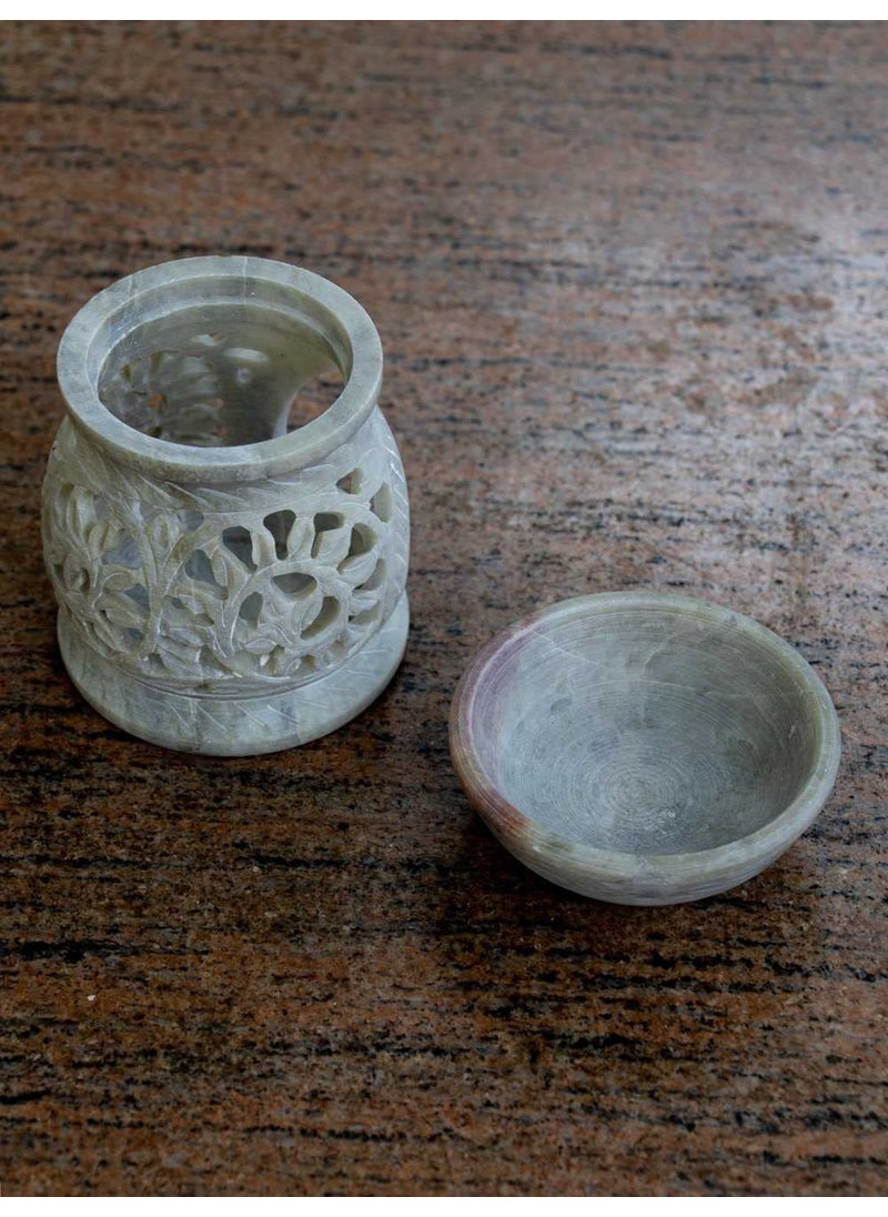 Kishore Arts Kishore Arts Filigree Stone Aroma Oil Diffuser Lamp for Home Decor  - Image 4