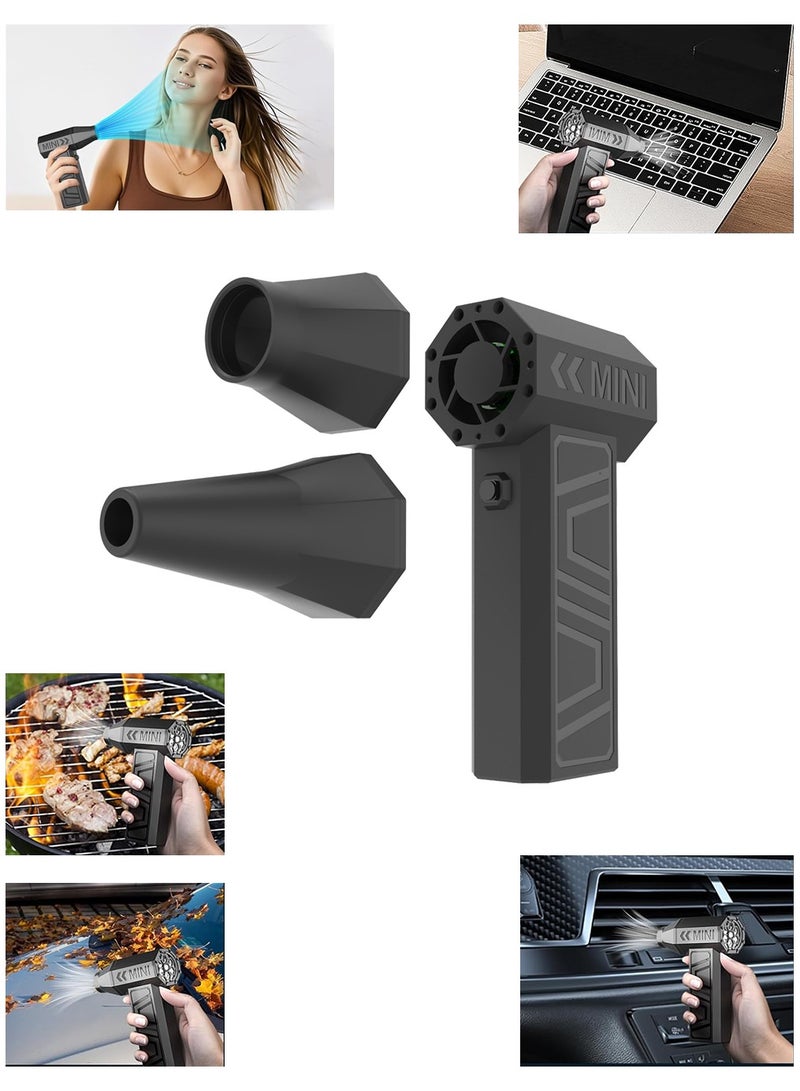 منفاخ هواء كهربائي محمول باليد - بقوة عالية جدًا بسرعة 90000 دورة في الدقيقة، بدون سلك، مزوّد بمروحة بدون فرشاة عالية العزم وتوربو عنيف، يعمل بثلاث سرعات قابلة للتعديل، مزوّد ببطارية قابلة لإعادة الشحن، مثالي لتنظيف الغبار من الكمبيوتر، لوحة المفاتيح، المنزل، الهواء الطلق، والسيارة. - Image 1