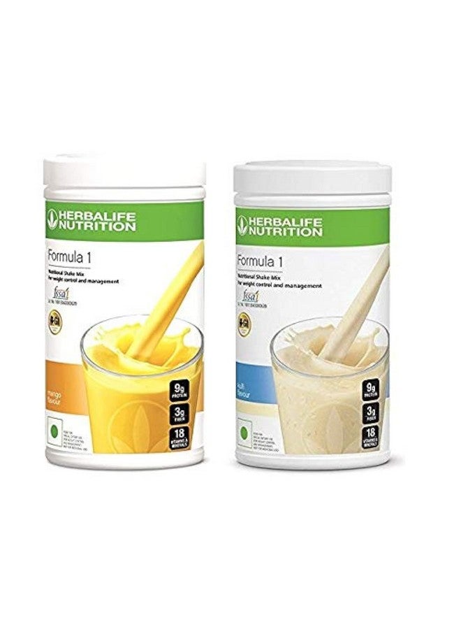 Herbalife Formula 1 Nutritional Shake Mix Mango and Kulfi, 500 g Each - Combo Pack of 2 - Image 1