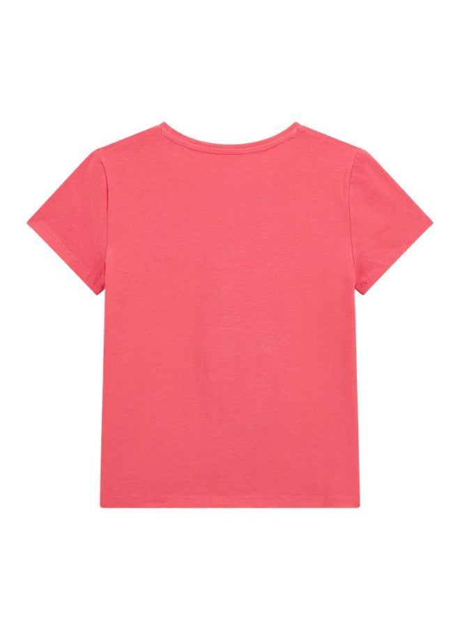 GUESS Kids Graphic Print Crew Neck T-Shirt  - Image 2