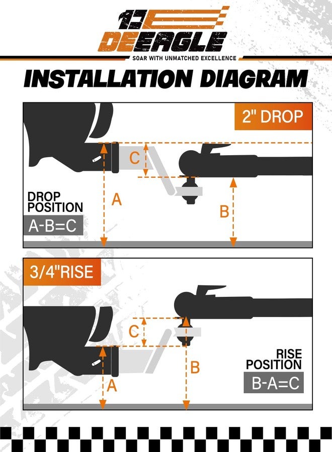 DEEAGLE 2 inch Ball Hitch with Pin, Solid Steel Receiver Hitches, Trailer Ball Hitch Fits 2 inch Receiver, 6000lbs, 2 in Drop - Image 3
