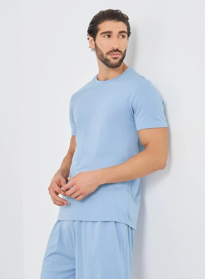 Styli Styli Graphic Print T-Shirt and Shorts Pyjama Set